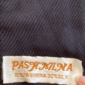 Price not set Pashmina Black Fringe Scarf 30% silk Feel Free to Make an Offer